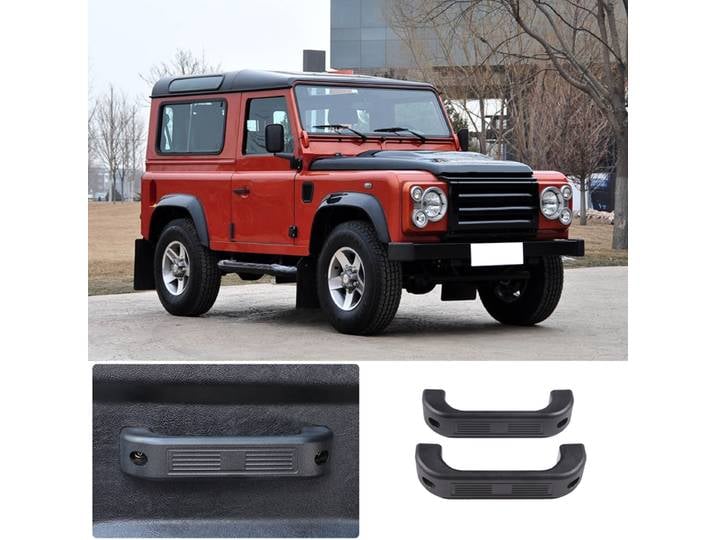 Poignée en alliage d'aluminium pour Land Rover Defender 2004 – 2018, accessoires d'intérieur de voiture, porte intérieure de voiture, Version de remplacement en deux pièces, noir