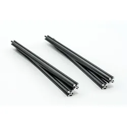 MakerBeam Aluminiumprofil, 10x10, eloxiert, schwarz - Länge: 300 mm - Stück: 4