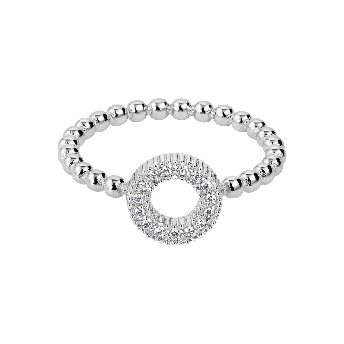 Jacques Lemans Ring Edelstahl mit Zirkonia