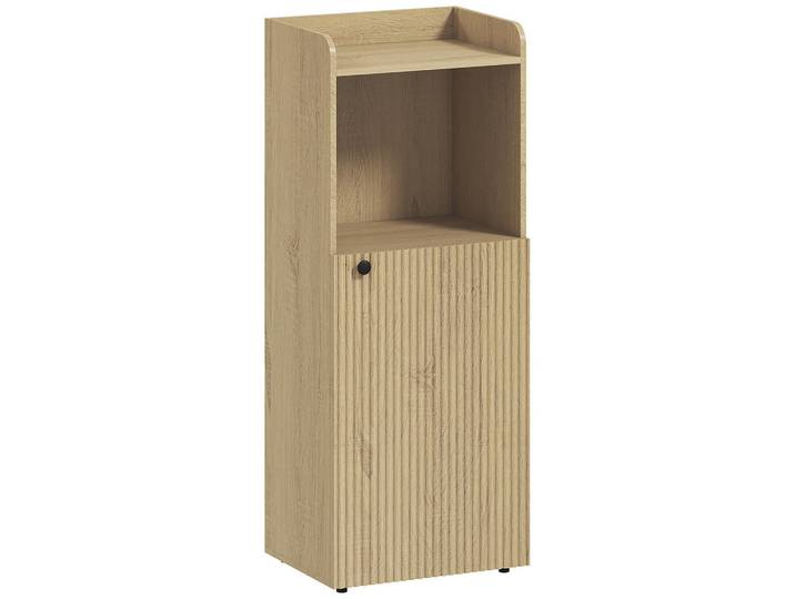 Homcom Badezimmerschrank Spanplatte MDF Eiche, Eichefarben, 31x104x40 cm, Badezimmer, Badmöbel, Midischränke