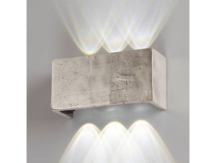 Applique murale 21 x 10cm Métal/Noir/Nickel 6 fer verni Module LED