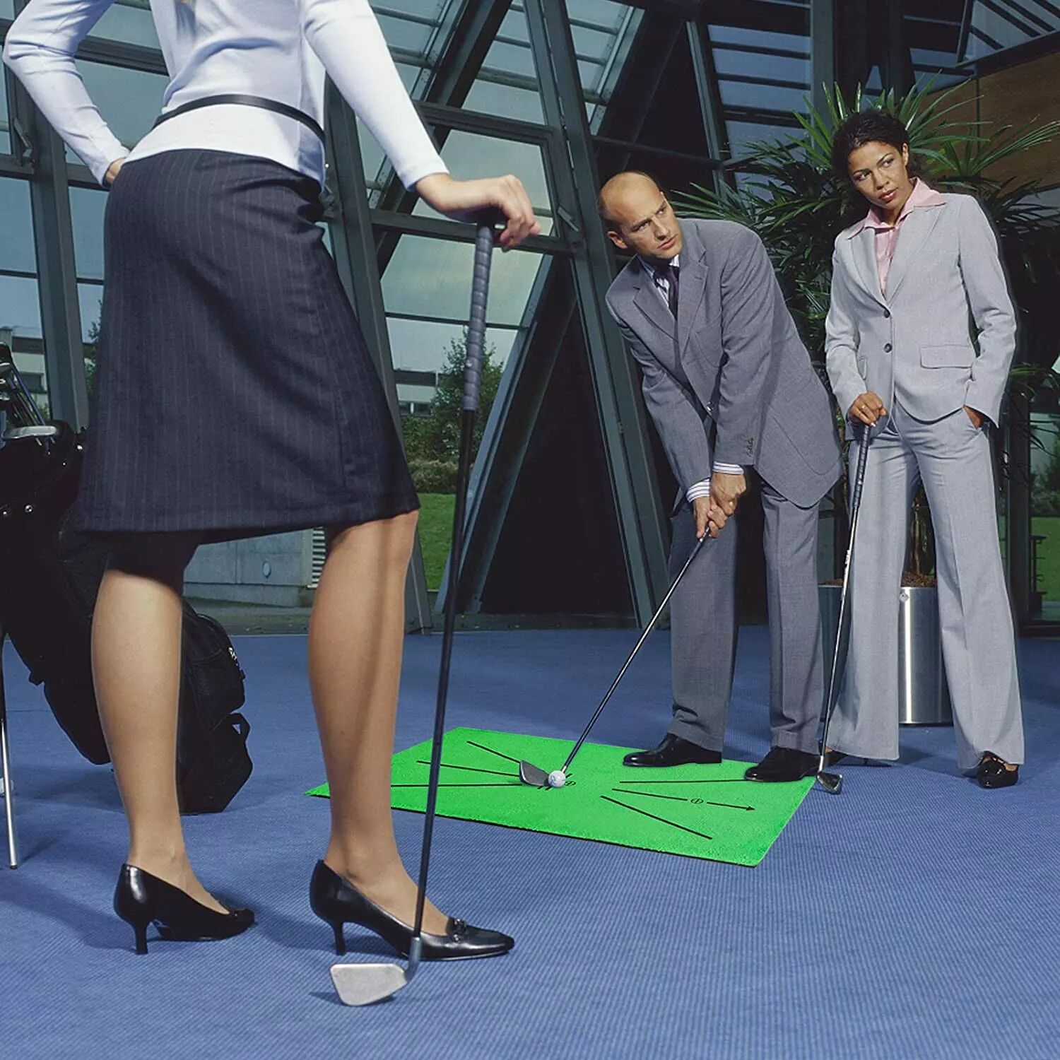 INF Golfmatte Training Golf-Übungsunterlage für effektives Training 60 x 30 cm