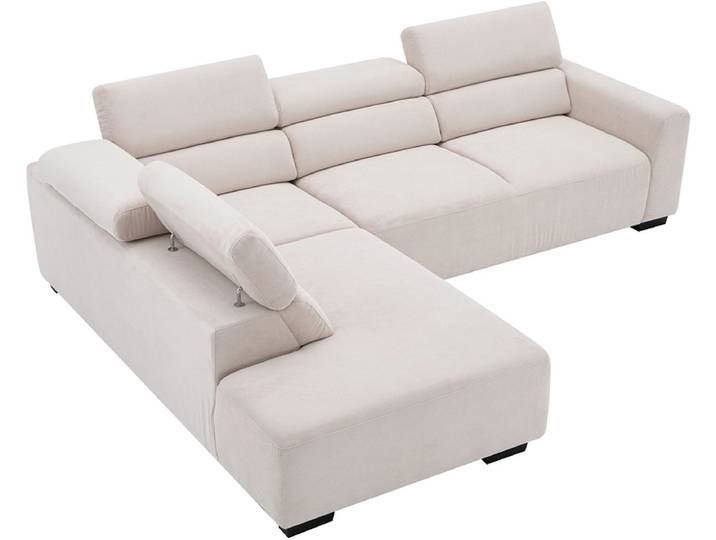 Ecksofa TORONTO Stoff beige