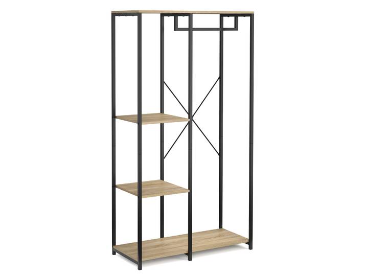 Garderobe Kleiderständer 90 x 167 cm braun/schwarz
