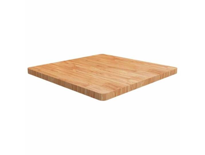 HEFZGDB Massivholz Eichen Tischplatte Quadratisch Hellbraun 80x80x4cm Behandelte Oberfläche Rustikales Design für Couchtisch Beistelltisch Bartisch Möbelplatte Langlebig Einfache