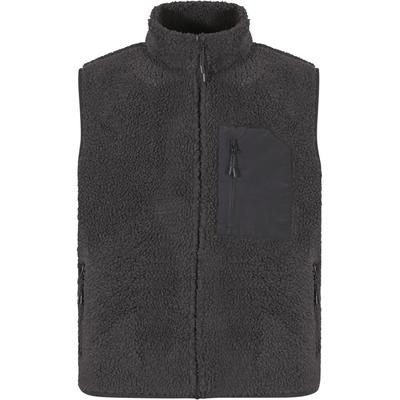 Steppweste ANOTHER COTTON LAB "Another Cotton Lab Sherpa Vest", Herren, Gr. XL, grau (schwarz), 100% Polyester, Westen Steppweste