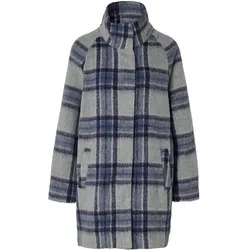 Tchibo - Karierter Kurzmantel - Damen - Gr. 48 - blau