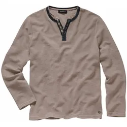 Strukturiertes Henley - XXL