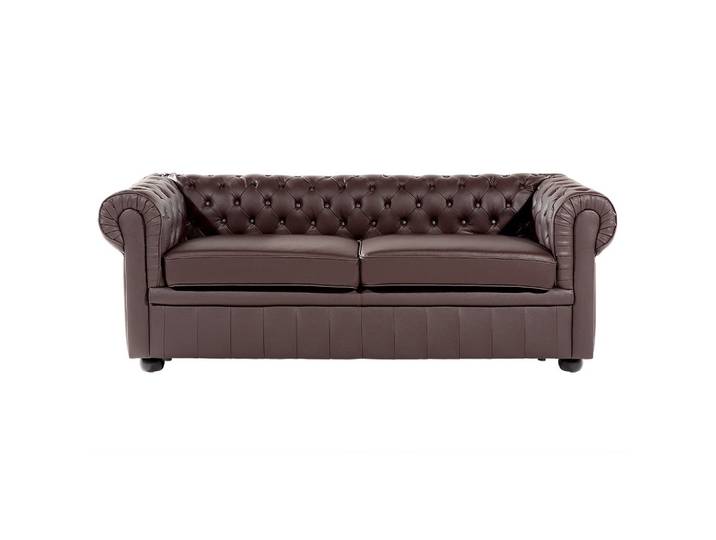 SOFA Leder Braun Chesterfield