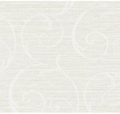Seabrook Designs Jaiden Horizontal Scroll Unpasted Wallpaper