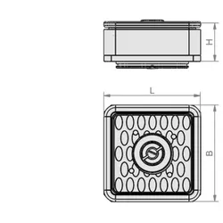 Schmalz Abhebe Sauger-Cup, ISCUP Cup, 80 x 80 mm, Höhe 45 mm