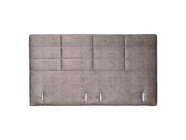 Tête de lit 180 cm rembourrée en tissu velours marron taupe – BRANDON Meubletmoi