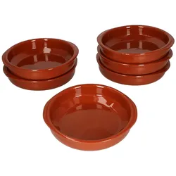 6er Set Cazuela mit Griffen Ton-Schale Bernd Ø 16cm Größe M Mittelalter Wikinger