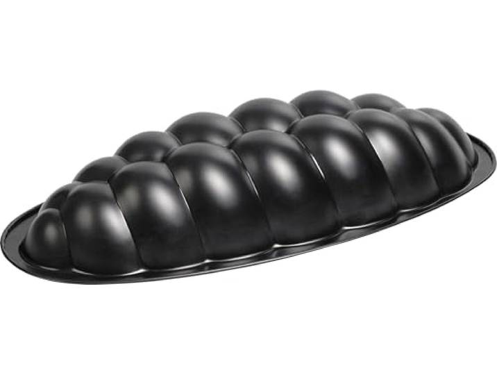 Original Kaiser Hefezopf Backform 38 cm, antihaftbeschichtet, Backform Ostern, antihaftbeschichtet, praktischer Griffrand, leichtes Verzieren, Schwarz
