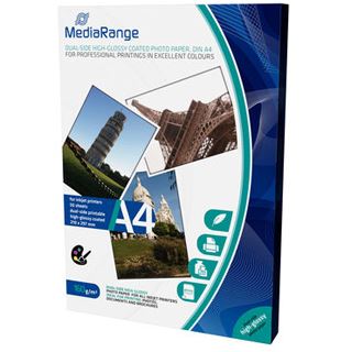 MediaRange Fotopapier A4 160gr hochglanz weiß