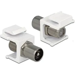 DELOCK Keystone F Buchse -> IEC Stecker