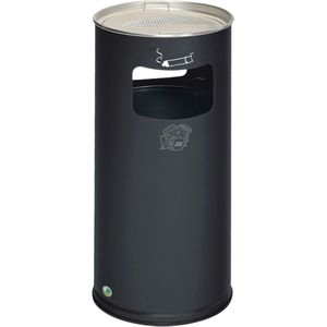 VAR Aschenbecher H70K, 3052, anthrazit, für Outdoor, 2in1, Aschenbecher & Mülleimer aus Metall, 32 x 70cm, 38 Liter