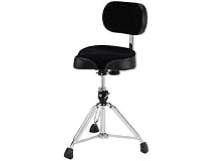 Gibraltar tabouret pour batterie, tabouret de batterie 9000 Series Moto Saddle avec Backrest Pro Series, 9608MB (diamètre : 42cm, base à deux montants, pieds en caoutchouc 'Super Foot')