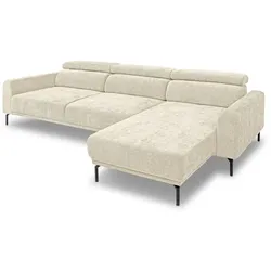 SOMETA Ecksofa Mons Stoff Beige Natur