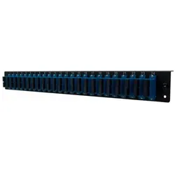 Dexlan LWL Frontplatte bestückt für LWL Spleissbox, 24 x SC Duplex Monomode, Netzwerkkabel