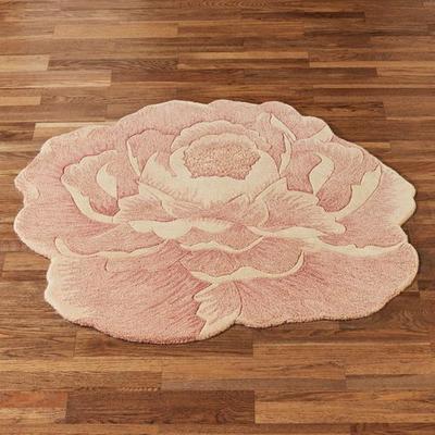 Touch of Class Mia Round Rug Rose Blush, 4' Round, Rose Blush