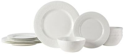 Mikasa Vegan Bone Ashlyn 12-Piece Dinnerware Set, Service for 4
