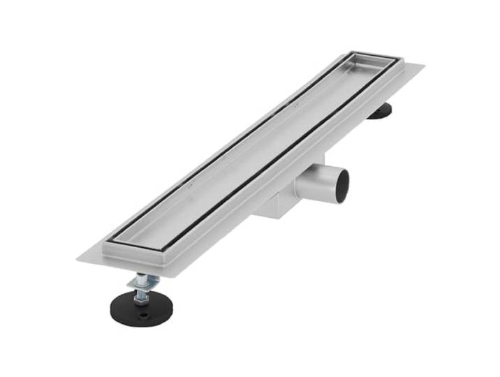 LuxeBath Duschrinne 60 cm 2in1, befliesbar, extra flach, Edelstahl, Silber, Doppelseitige Bodenablauf, Komplettset Bodenbefestigung, Duschablauf, Siphon mit Geruchsstop, Haarsieb, Ablaufrinne Dusche