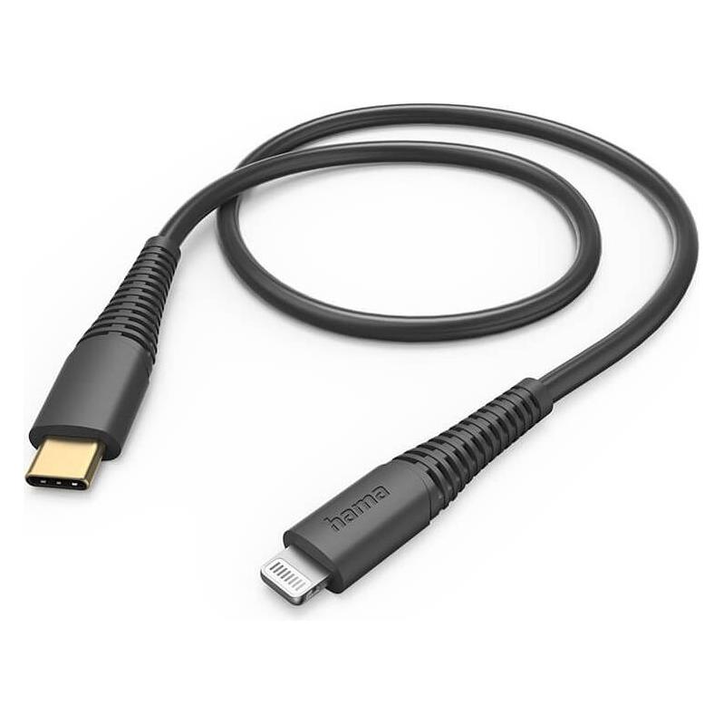 Hama USB-Kabel, USB-C - Lightning, 1,5 m, Schwarz (1.50 m, USB 2.0) (00201602)