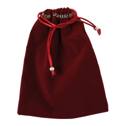 Halmakegel.com Stoffbeutel aus Samt - ca. 180 x 135 mm - bordeaux - Exklusiv 244826