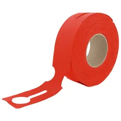 CombiCraft Große Schlaufenetiketten 273x59mm - Rot - 500 Stück pro Rolle