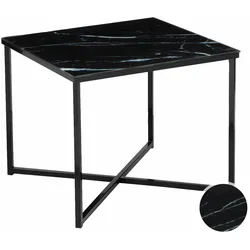 SalesFever »Marmara« Beistelltisch Marmor-Optik schwarz 50 x 42 x 50 cm