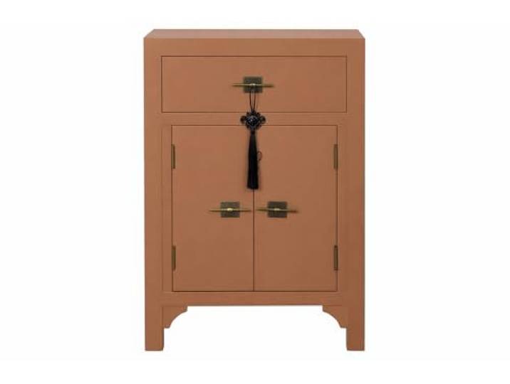 DRW Nachttisch Fichte Orientalischer Stil Moka 45 x 34 x 66 cm