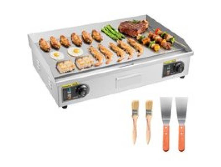 Plancha Électrique Commerciale-VEVOR-725x400 mm-4400 W Gril de Table-Thermostat Réglable 50-300 °C