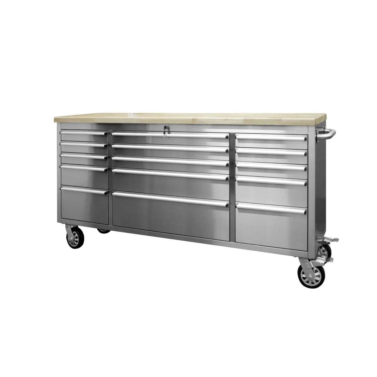 RETTER RS1 Edelstahl Workstation mit 15 Schubladen