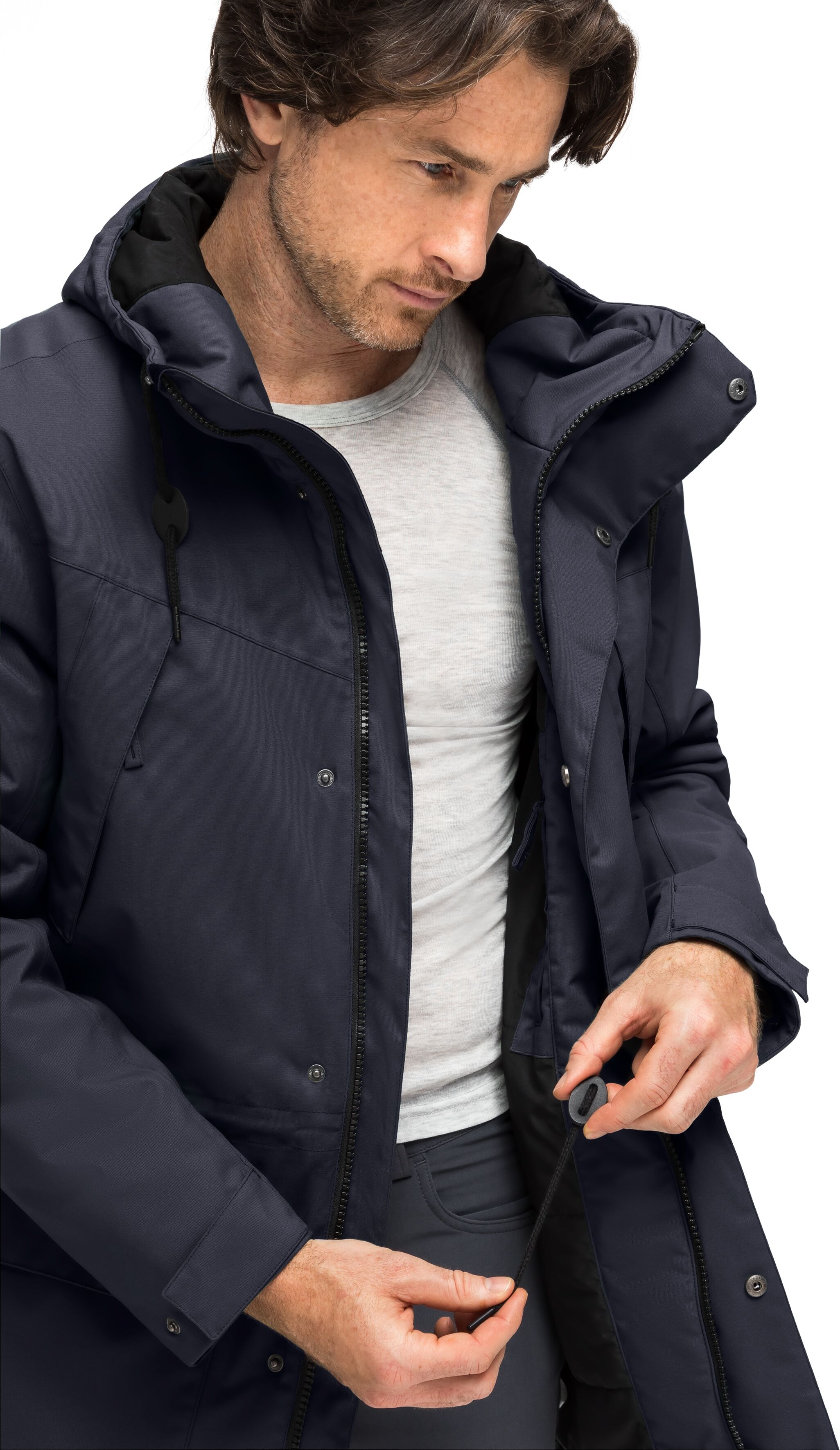 Outdoorjacke MAIER SPORTS "Olle", Herren, Gr. 56, blau (dunkelblau), 100% Polyester, Jacken Outdoorjacke, warme Herren-Jacke für Wandertouren und Freizeit dunkelblau 56