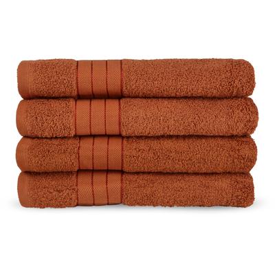 Handtücher GOOD MORNING "Uni Good Morning", orange (terrakotta), B:50cm L:100cm, Frottier, Obermaterial: 100% Baumwolle, Handtücher, Baumwolle, Walkfrottee, Bordüre, 500 GSM, Einfarbig, ohne Aufhängung