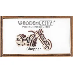 Holz-3D-Puzzle – Chopper-Motorrad