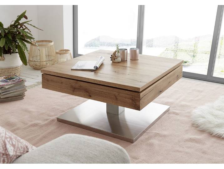 Couchtisch Monrovia , Asteiche , 75x75 , Eichefarben