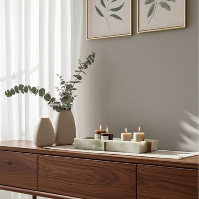Sagebrook Home "Marble Stone Tray Plate Fauna-Inspired Design Home Office - 3"" Green - 13.5"" x 5"" x 2.5"""