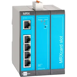 Insys icom MRX3 LAN, modularer-LAN-LAN-Router, VPN 5xEthernet 10/100BT 2xdig.Ein MRcard-Slots:1xfrei, Router, Blau