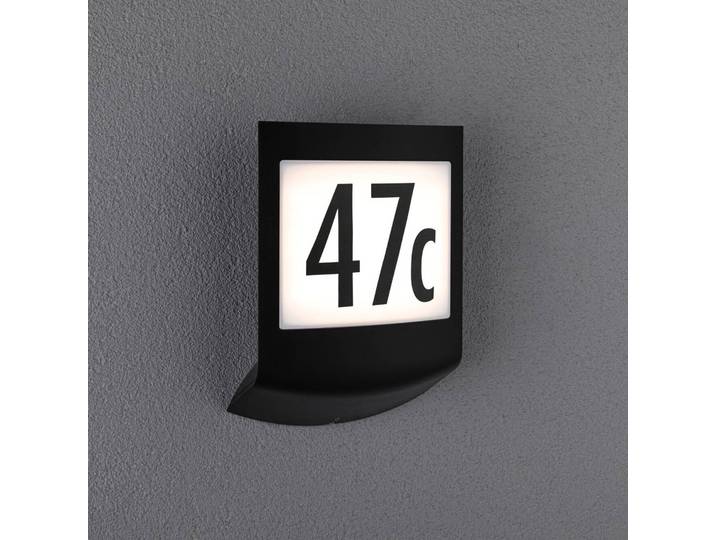 Paulmann Padea LED-Hausnummernleuchte ZigBee CCT Padea, dimmbar, schwarz, Kunststoff, Modern, Smart Home Wandleuchte außen