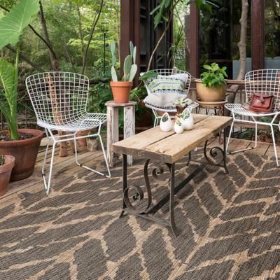The Curated Nomad Claremont Chevron Pattern Indoor/ Outdoor Area Rug