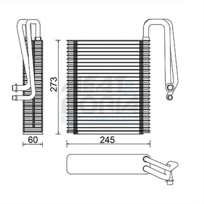 MEAT & DORIA Verdampfer, Klimaanlage 997015 für CADILLAC Opel