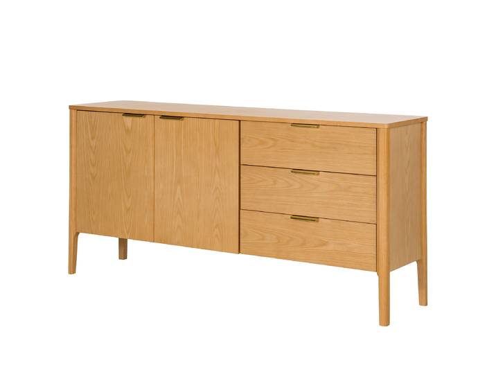 Enfilade plaquée Cochol 160 x 80 x 40cm Marron