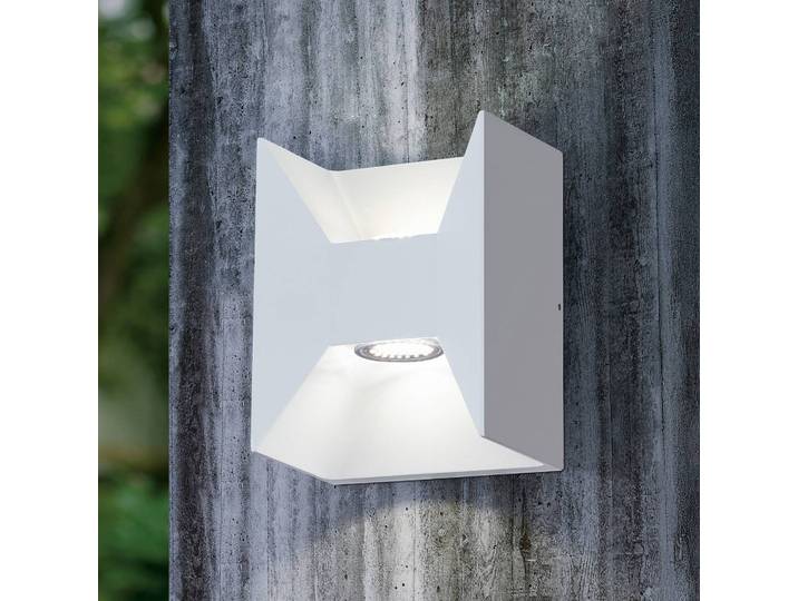 EGLO Aussenwandleuchte Morino, weiß / opal, Aluminium, Modern, Wandleuchte außen