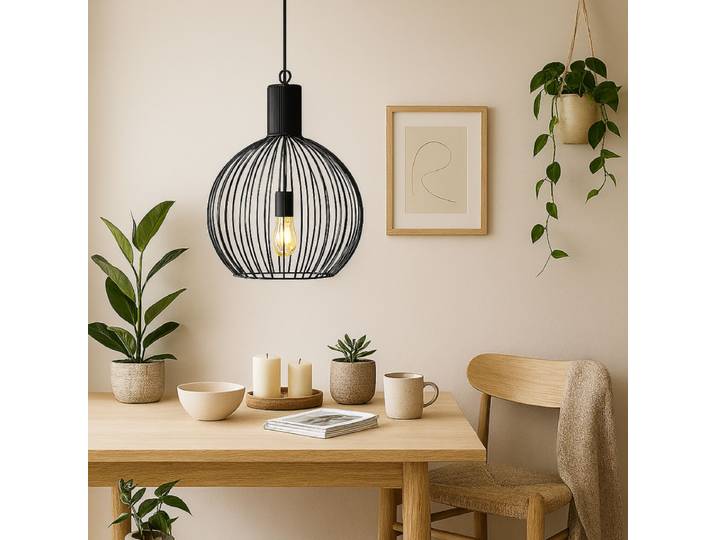 Liadomo Pendelleuchte Gazzola, Industrial-Look, E27-Fassung Schw