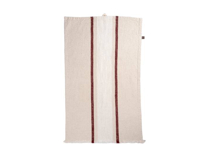 ERNST Ernst torchon de cuisine Nature-blanc-rouge, 47x70 cm