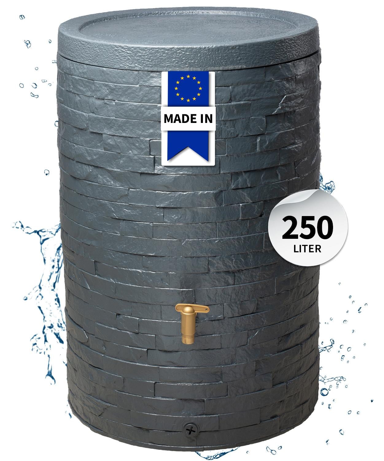 4rain ARONDO regenton 250 L grafietgrijs