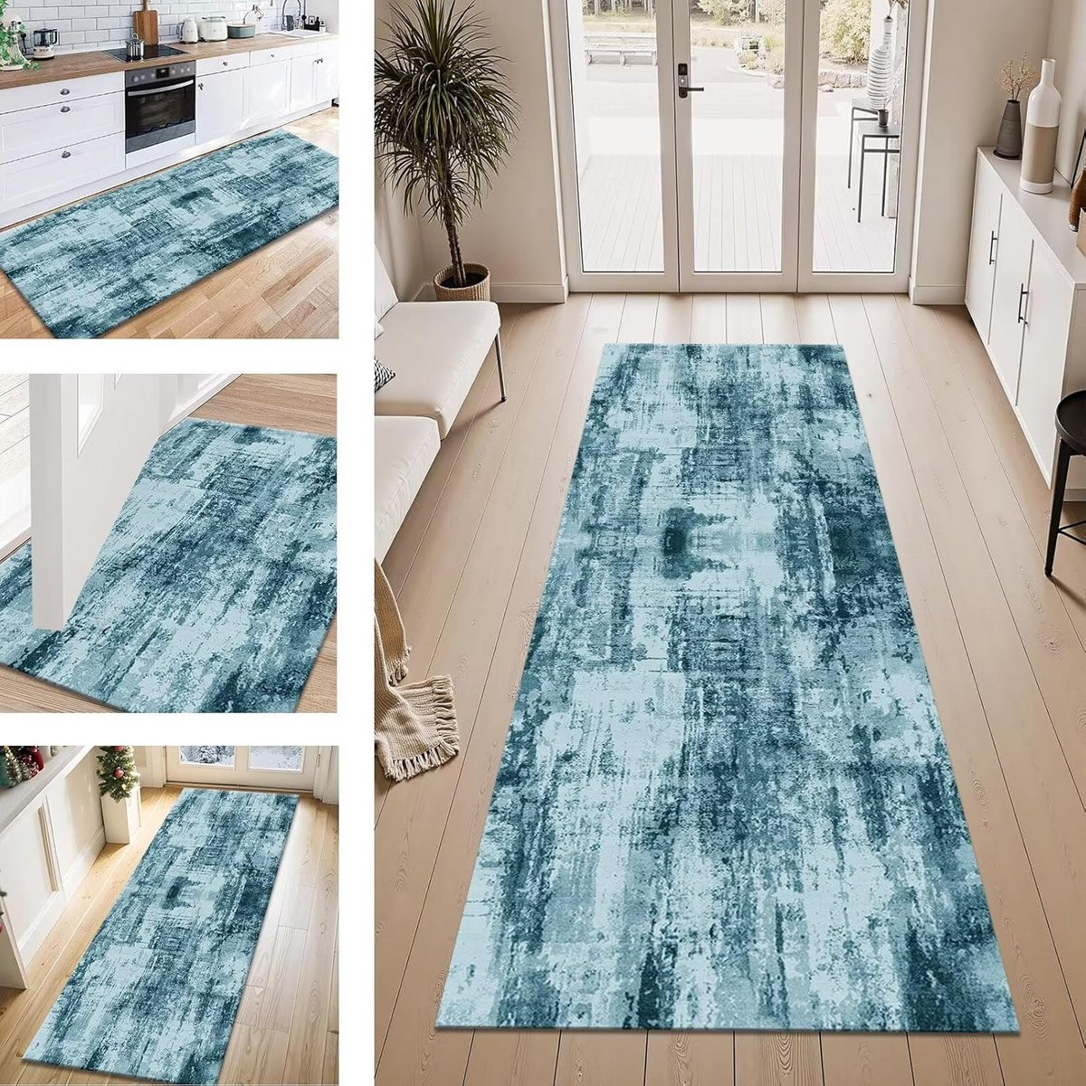 Antislip Wasbare Vloerkleed Runner voor Hal, Keuken en Woonkamer