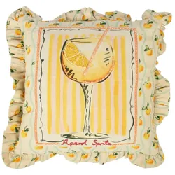 Kissen APEROL SPRITZ LEMON (BHT 45x45x15 cm) - gelb - BHT 45x45x15 cm